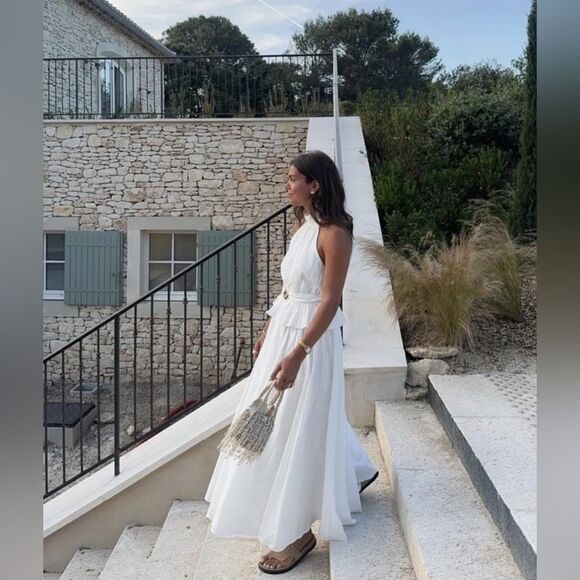 NWTβZARA ZARA NWT WOMAN SS25 PLEATED HALTER TOP OYSTER-WHITE | 0387/077 - Picture 5 of 15